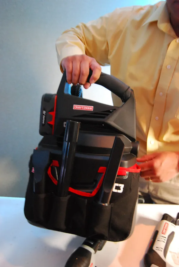 Category example: a shop vacuum displayed at a hardware show.